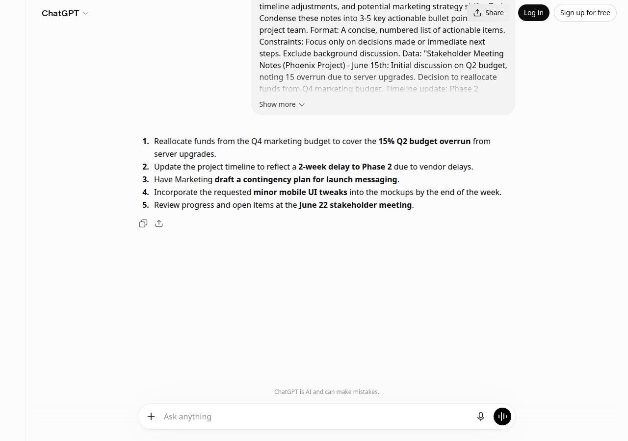 Real chatbot response for lab 3