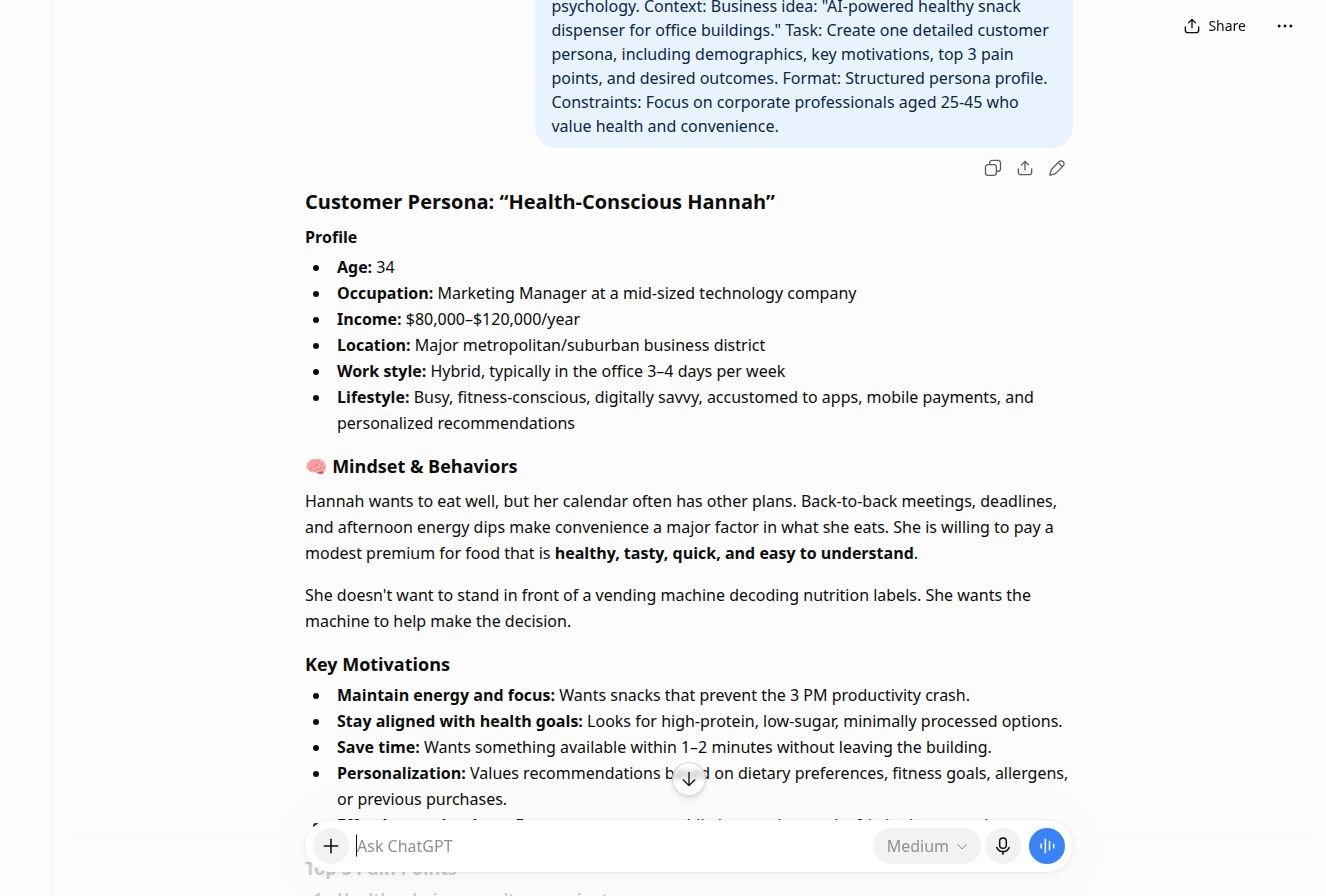 Real chatbot response for lab 2