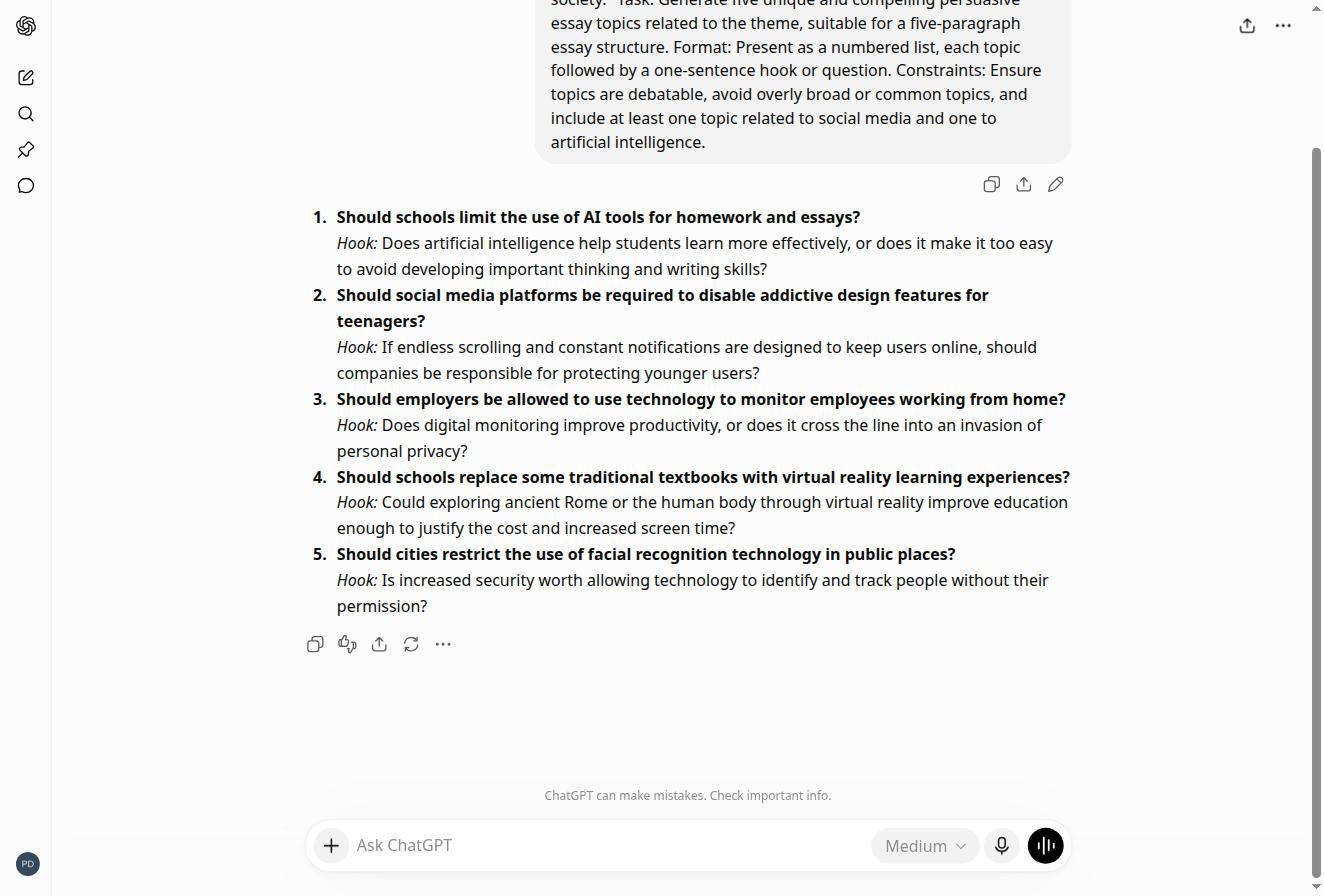 Real chatbot response for lab 2