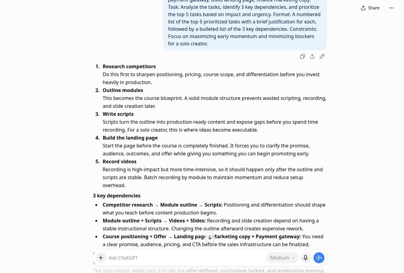 Real chatbot response for lab 3